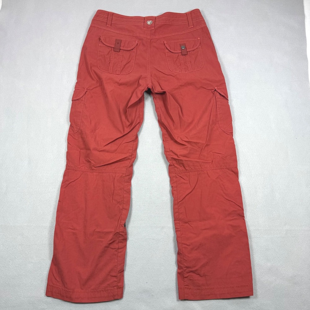 Kuhl Splash Hiking Pants Womens 8 Reg Red Cargo Outdoor Utility Lightweight